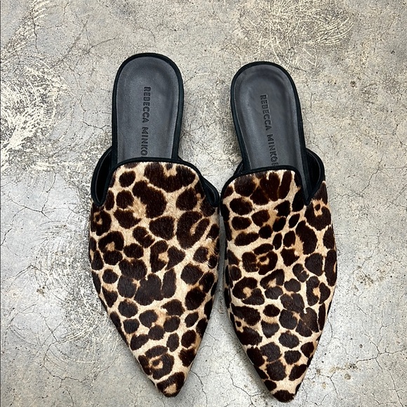 Rebecca Minkoff Brown and Black Mules with Leopard Print - Picture 8 of 8